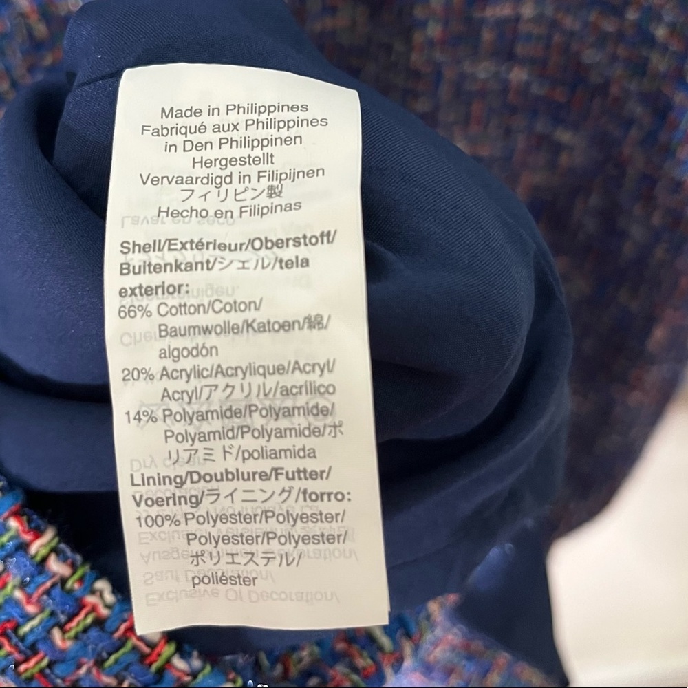 J Crew Tie Neck Tank Dress Blue in Autumn Tweed NWT AR691 Women’s Size 20 - Picture 13 of 13
